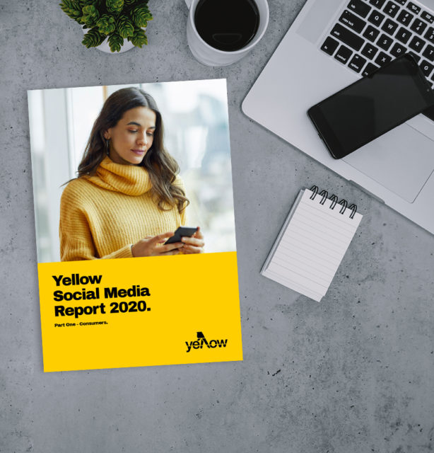 Front cover of the Yellow Pages Social Media Report